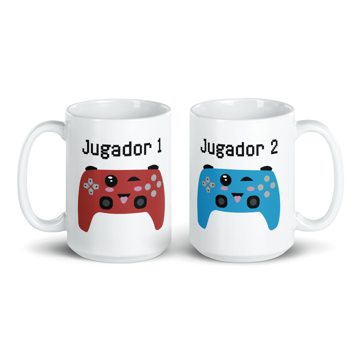 Player 1 and 2 Kit Video Games Mugs 