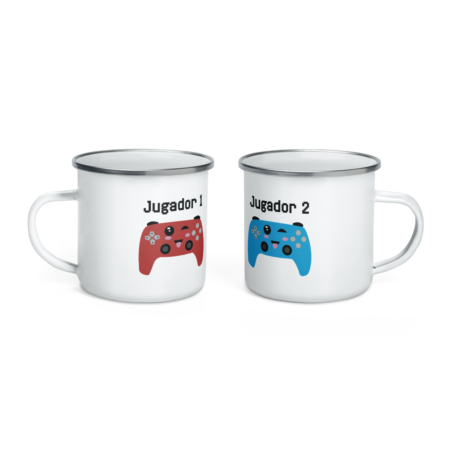 Player 1 and 2 Kit Video Games Mugs 