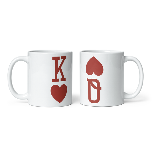 King &amp; Queen of Hearts Couple Kit Mugs 