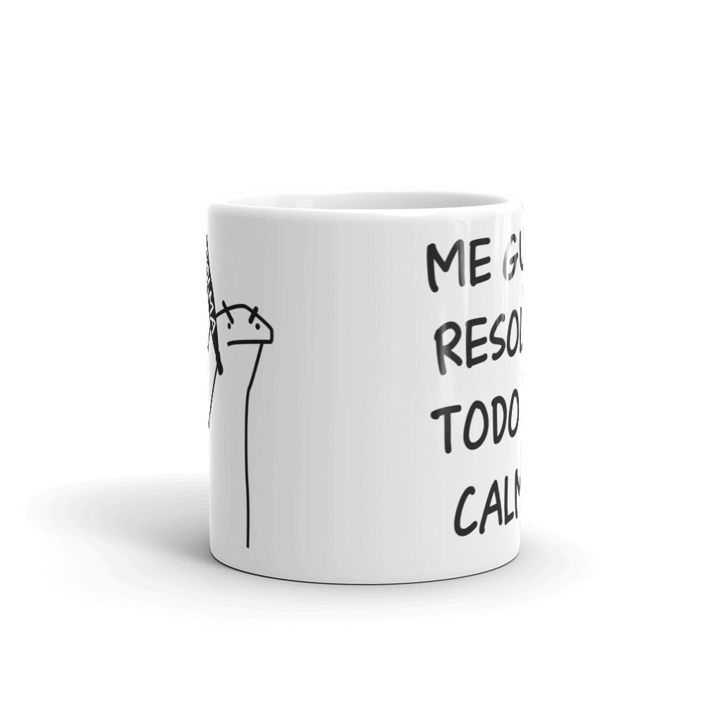 Flork I Like to Solve Everything Calmly Mug